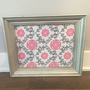 Fabric Bulletin Board with Frame